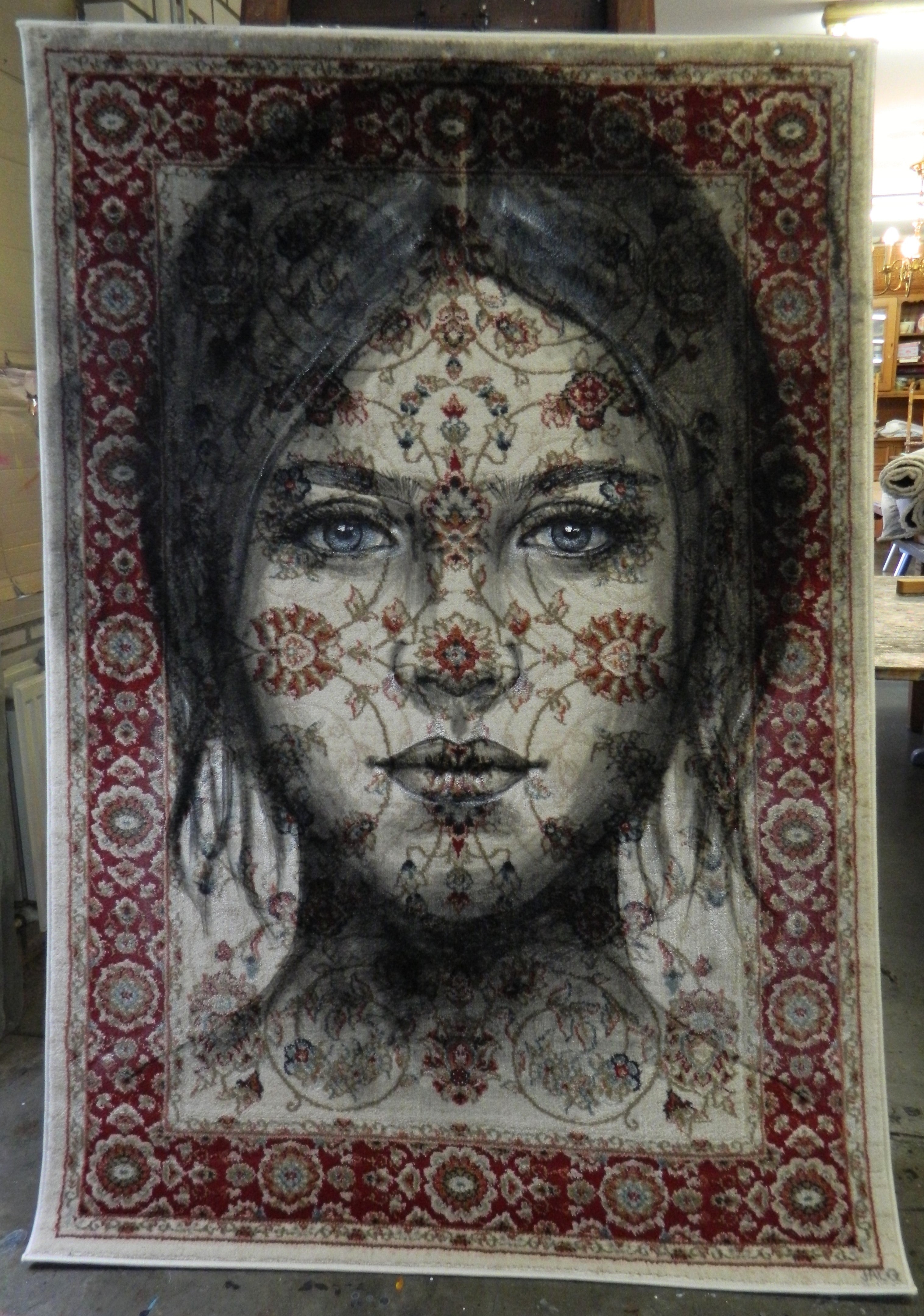 Rose, wandkleed (XXL)