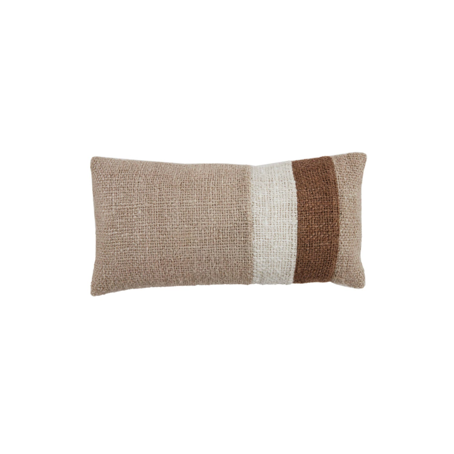 Kussen Surrey: Beige, Dark brown & White