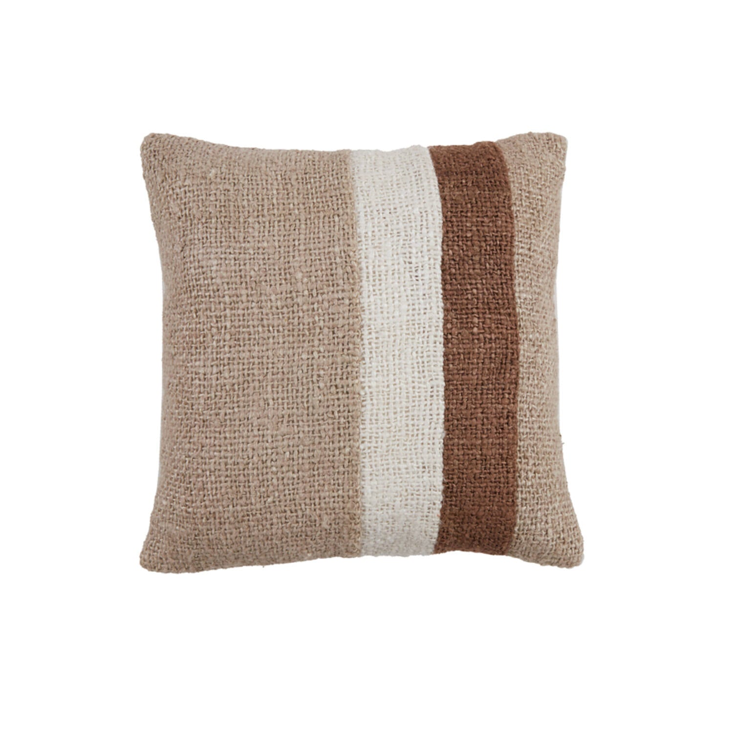 Kussen Surrey: Beige, Dark brown & White